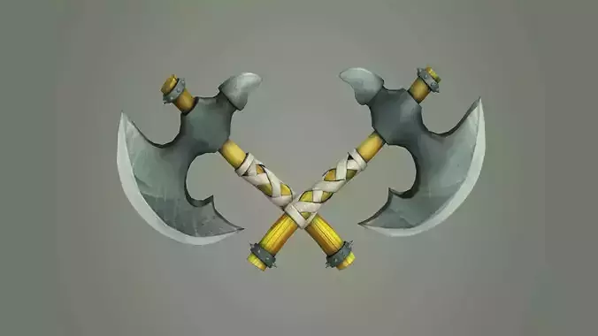 cartoon handle Stylized Axe