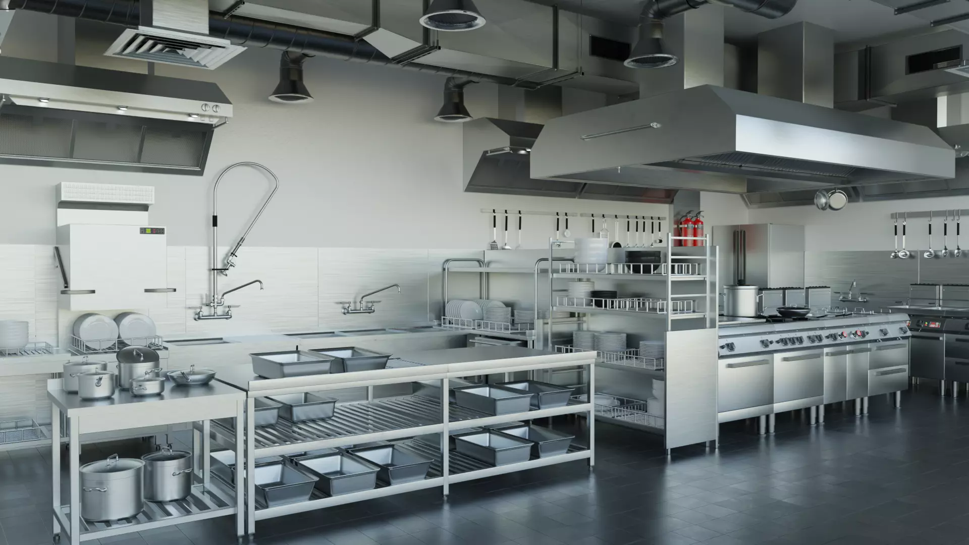 Commercial Kitchen v3 3D model_0