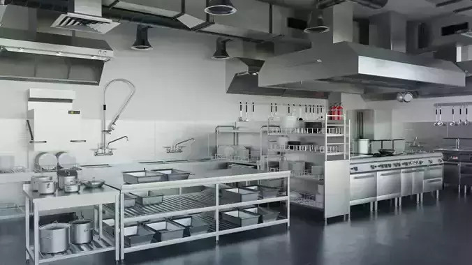 Commercial Kitchen v3 3D model