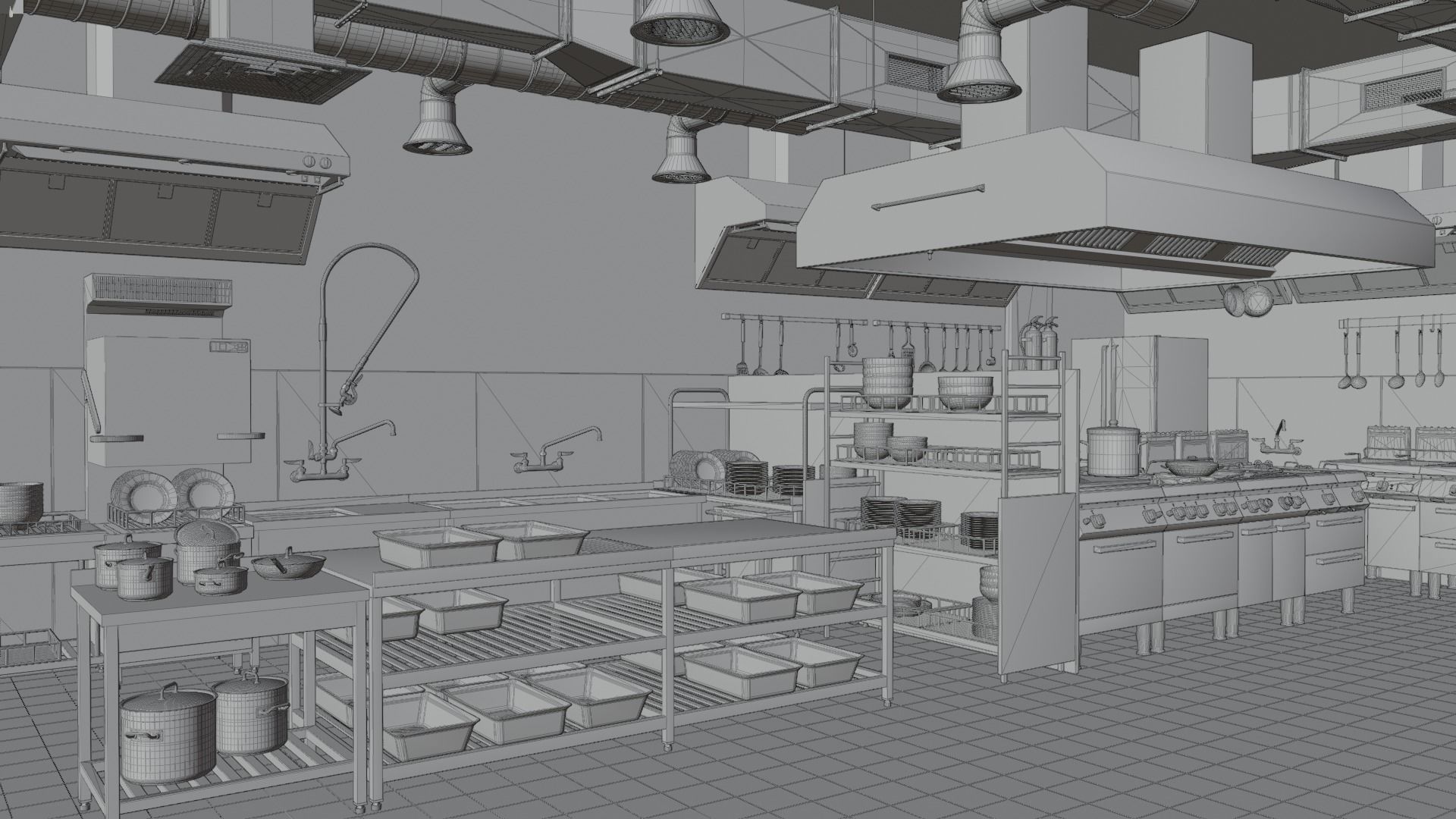Commercial Kitchen v3 3D model_25