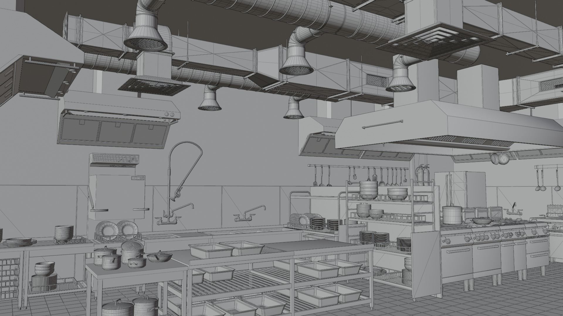 Commercial Kitchen v3 3D model_28
