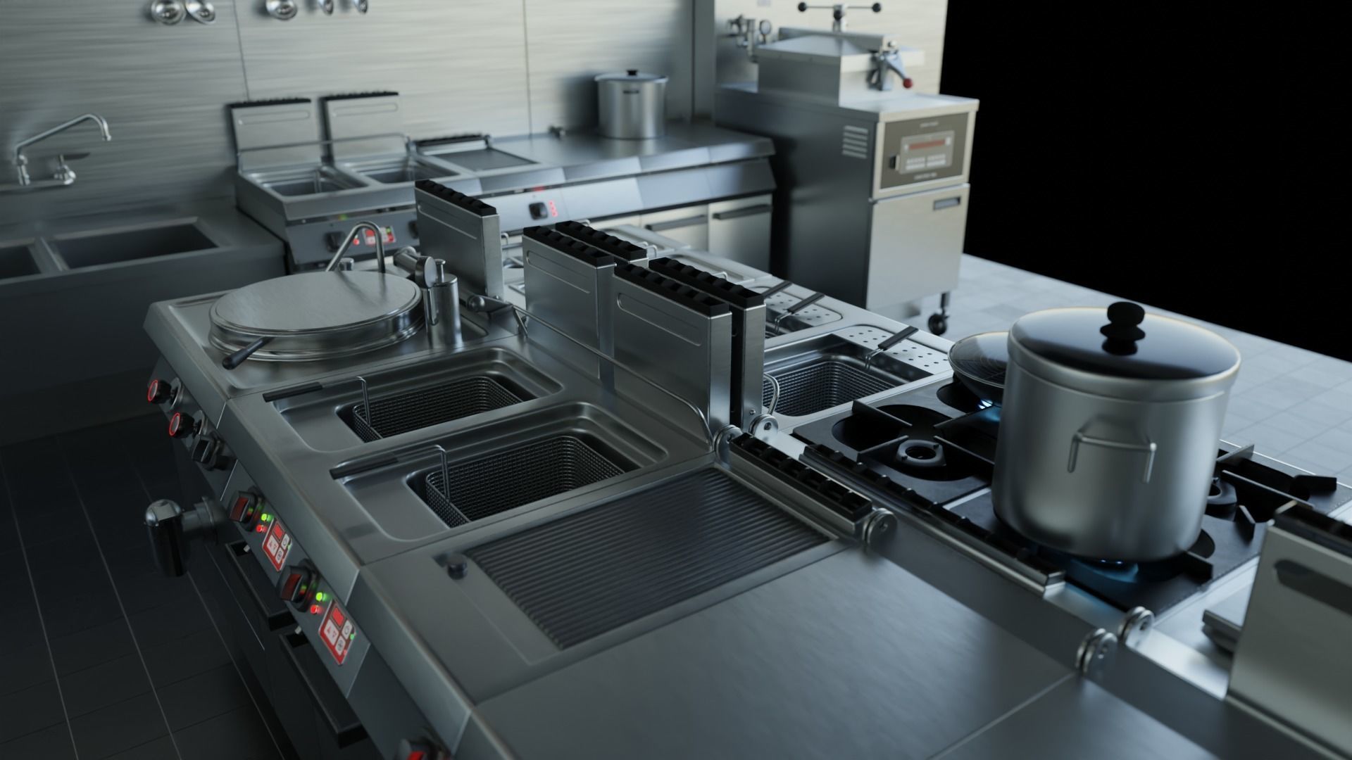 Commercial Kitchen v3 3D model_5
