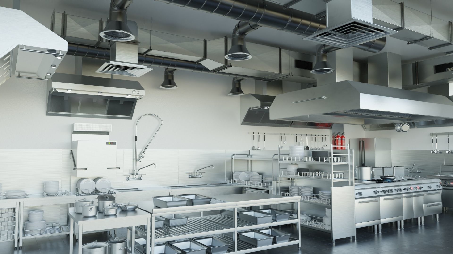 Commercial Kitchen v3 3D model_9
