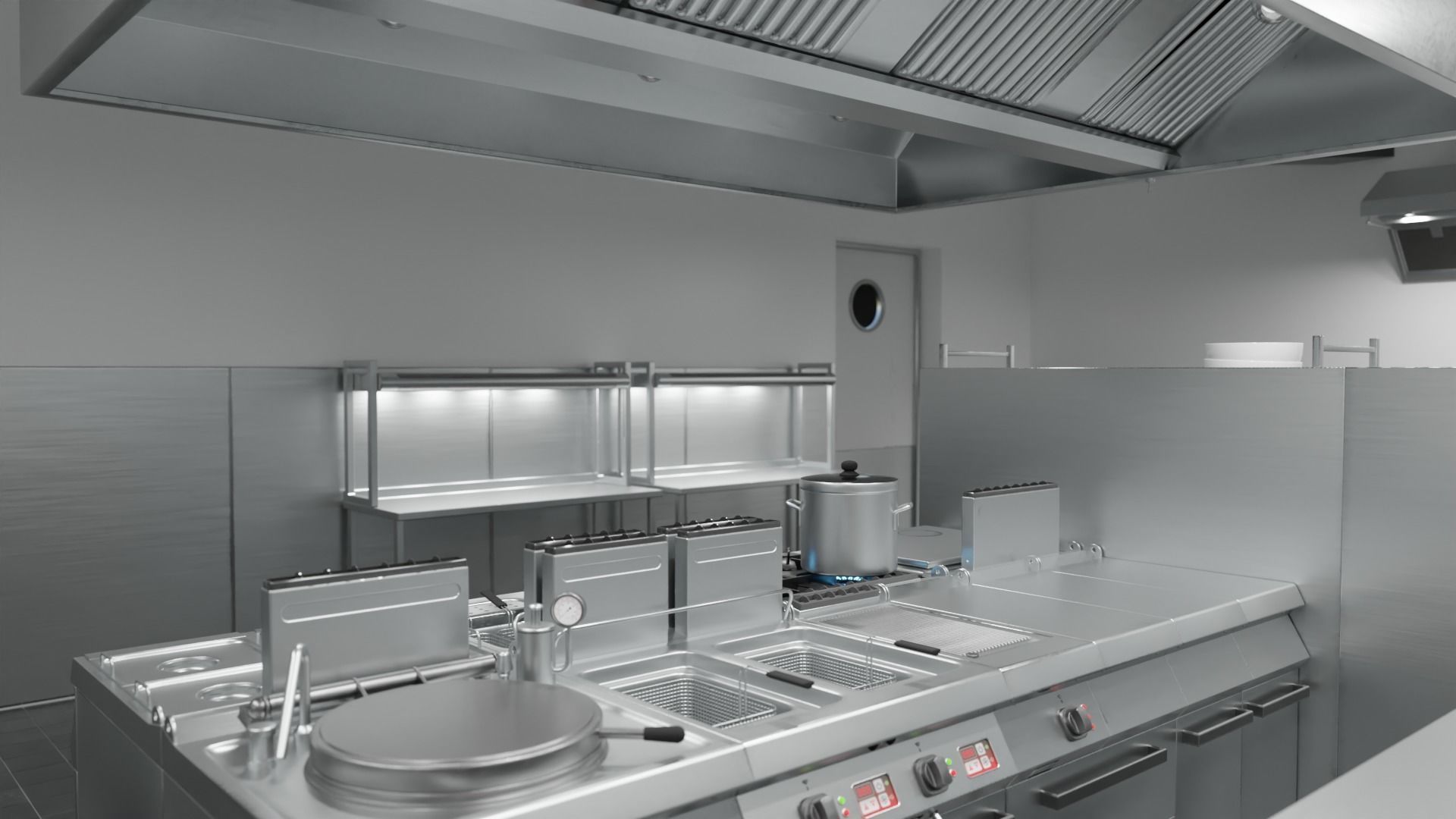 Commercial Kitchen v3 3D model_8