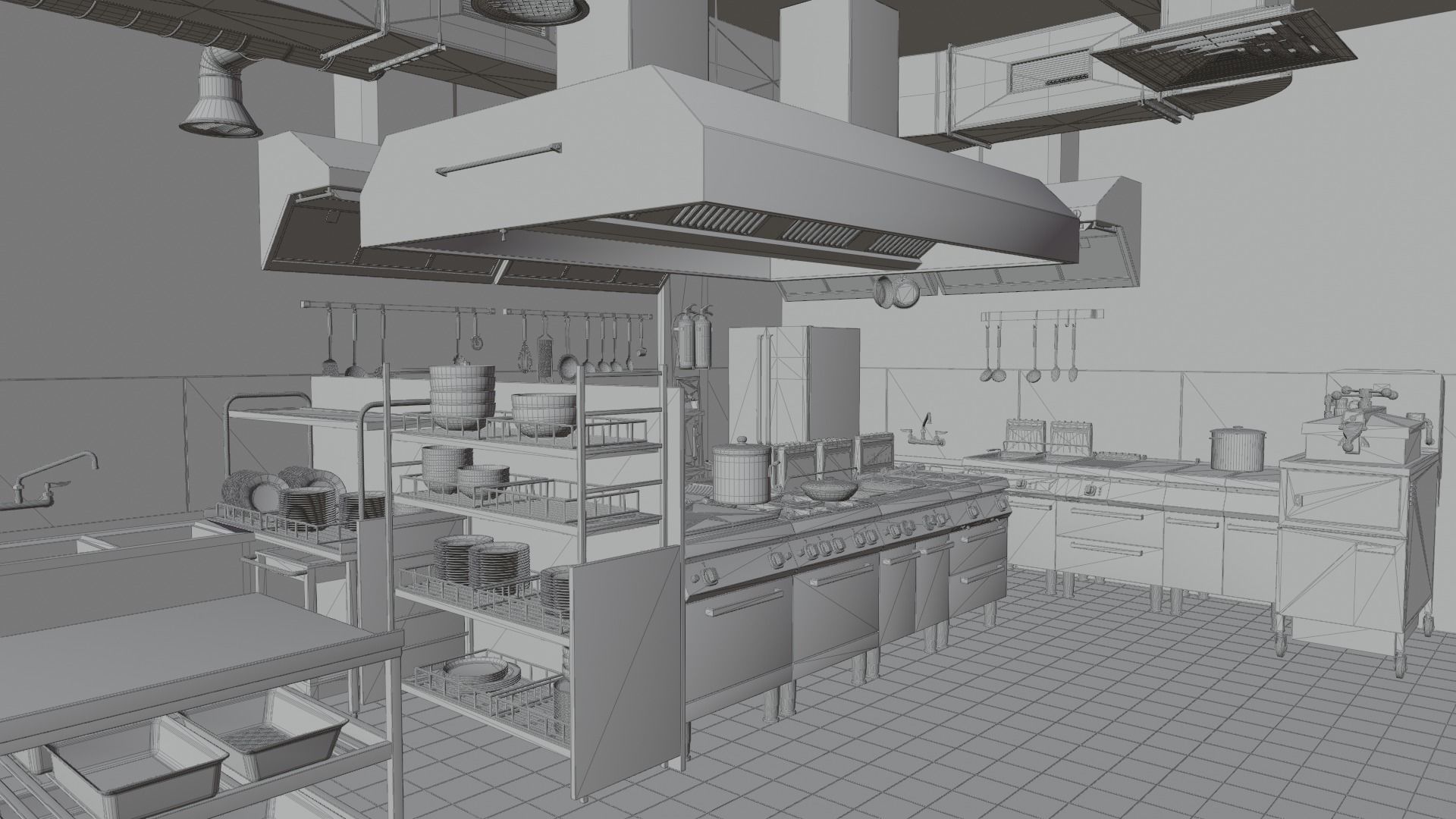 Commercial Kitchen v3 3D model_21