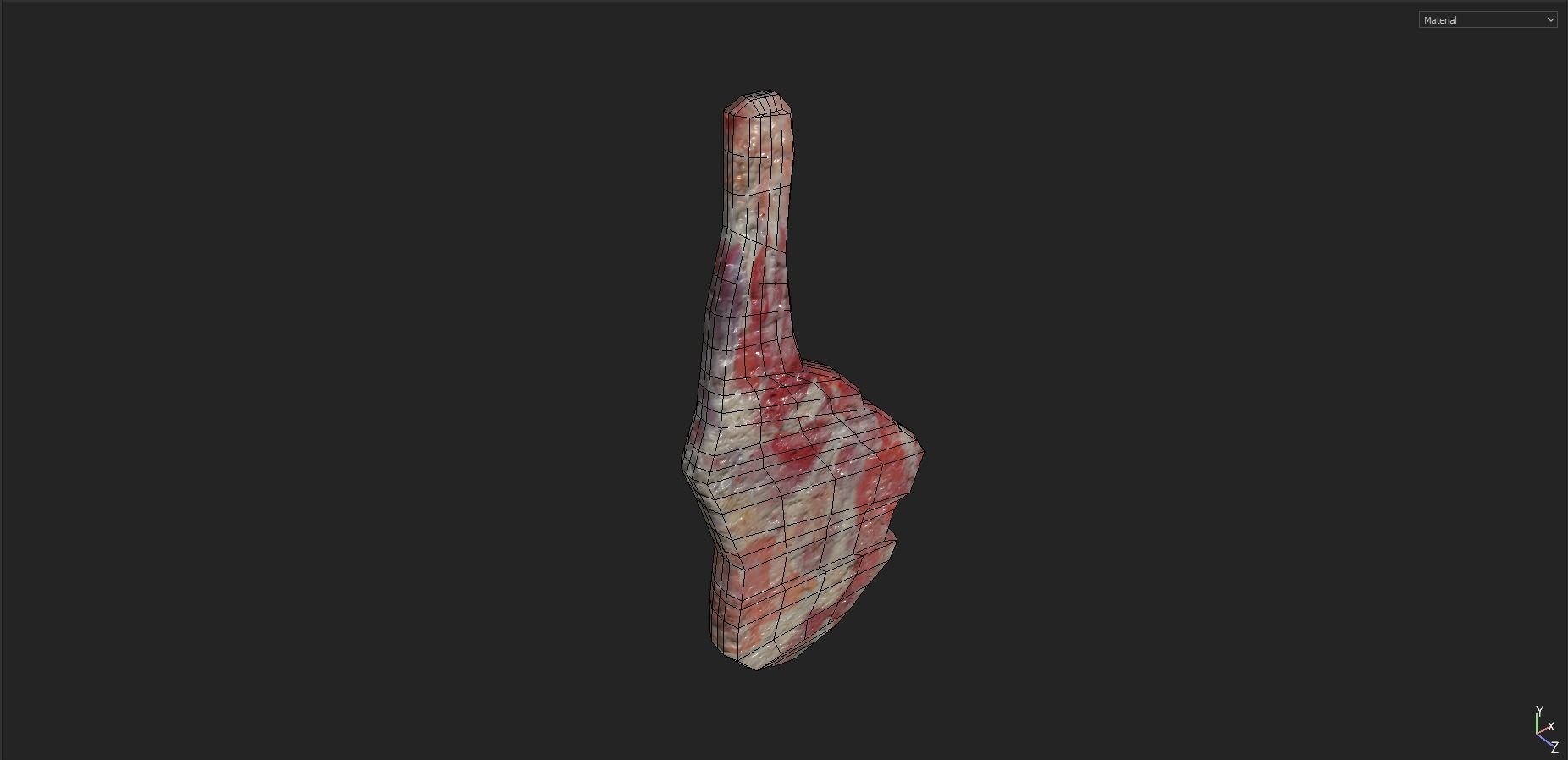 Animal Carcasses Pack Low-poly 3D model_10