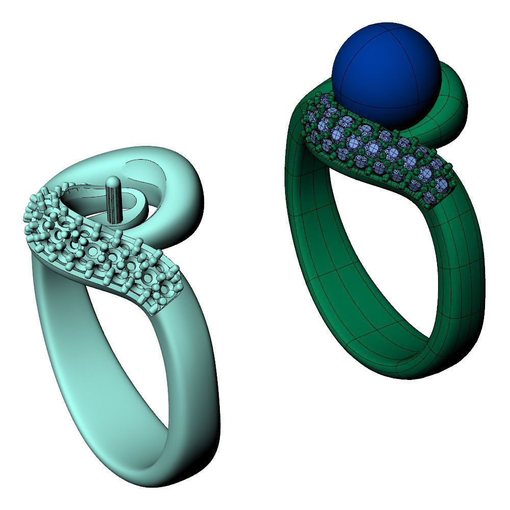Pearl Ring 3D print model_10