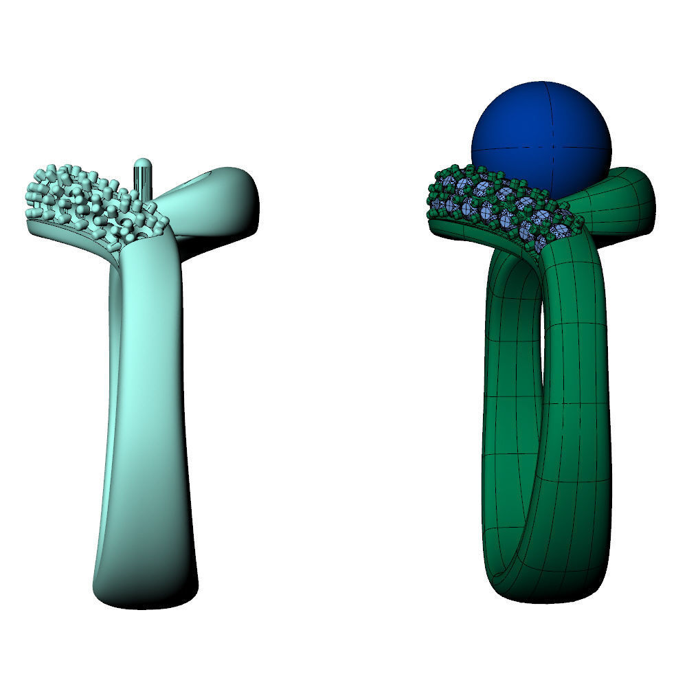 Pearl Ring 3D print model_14