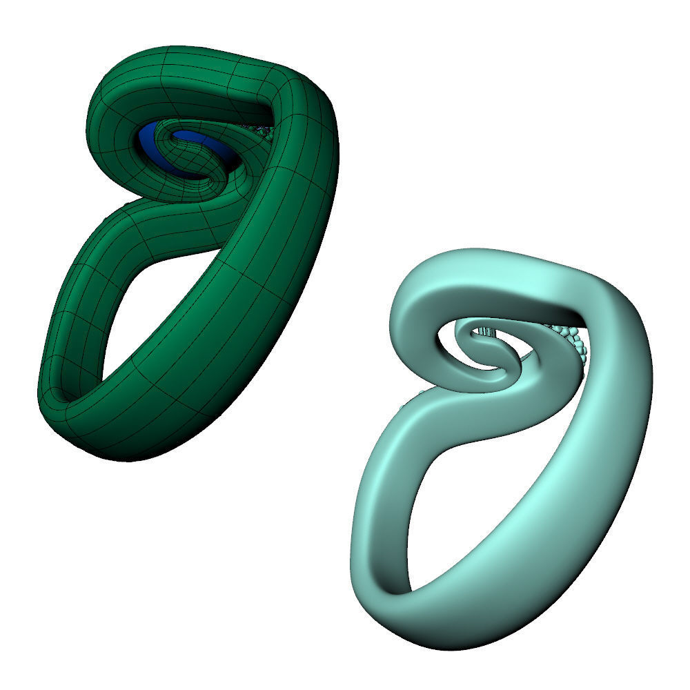 Pearl Ring 3D print model_12