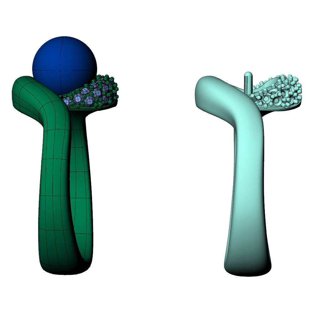 Pearl Ring 3D print model_11