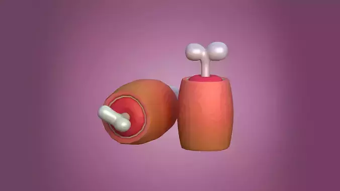 Ham in cartoon style Cartoon Ham Meat