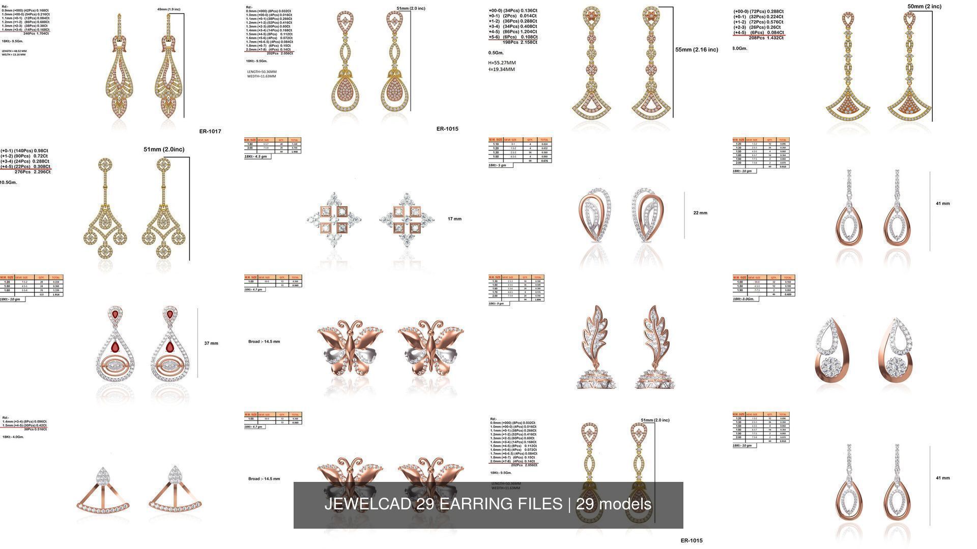 JEWELCAD 466 EARRING FILES 3D Model Collection_3