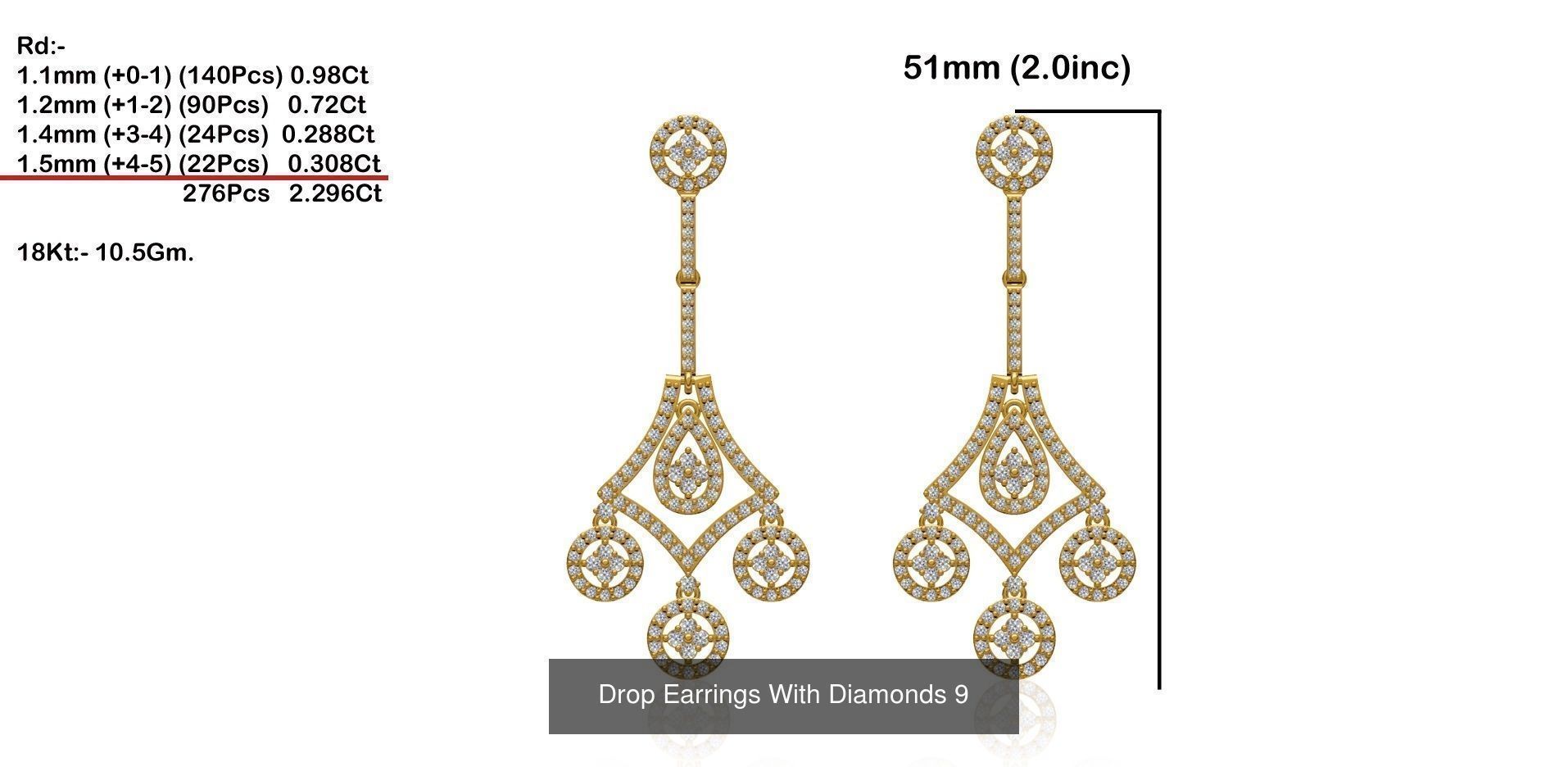 JEWELCAD 466 EARRING FILES 3D Model Collection_91