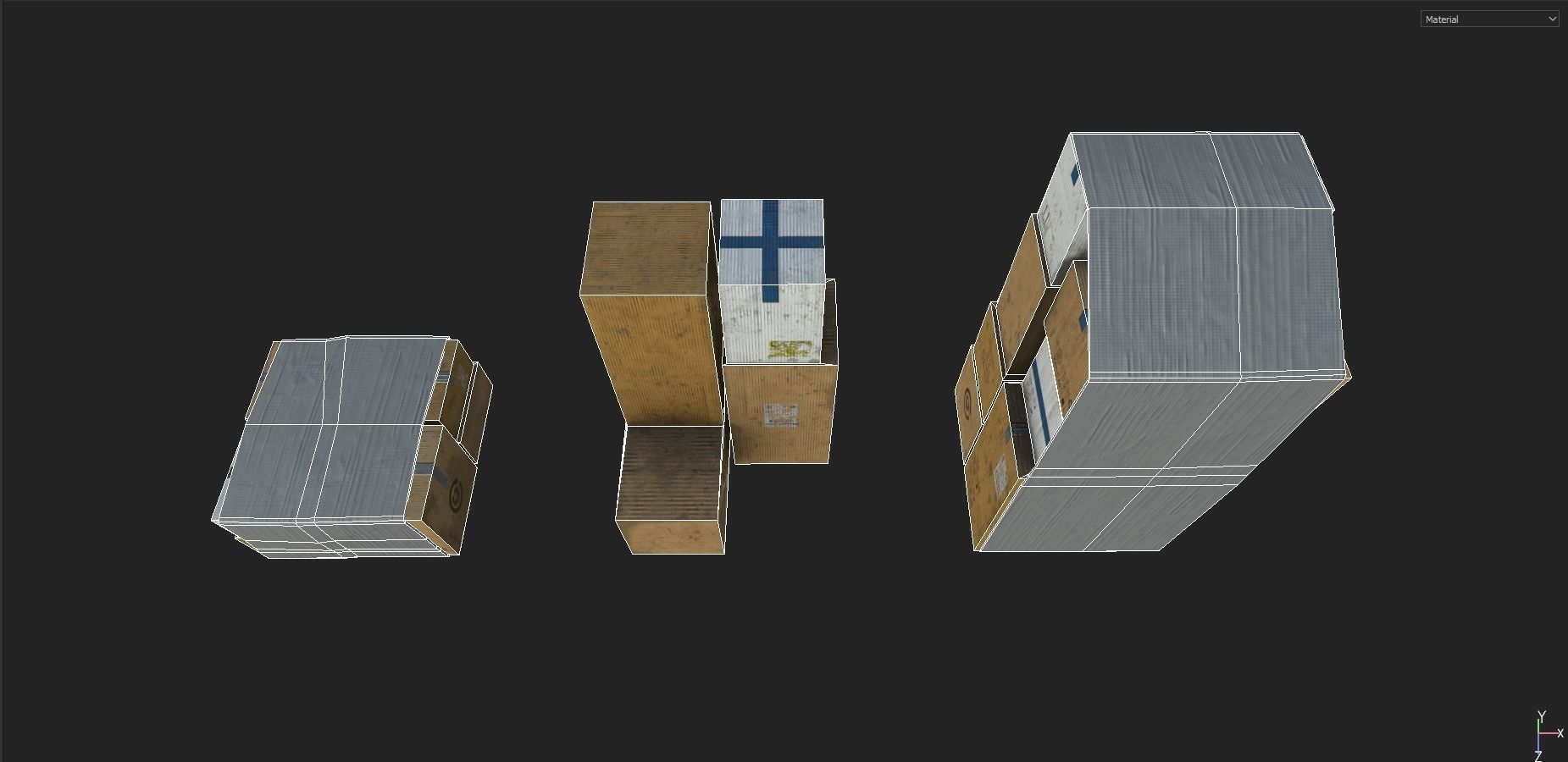 Cardboard Boxes Pack 1 Low-poly 3D model_12