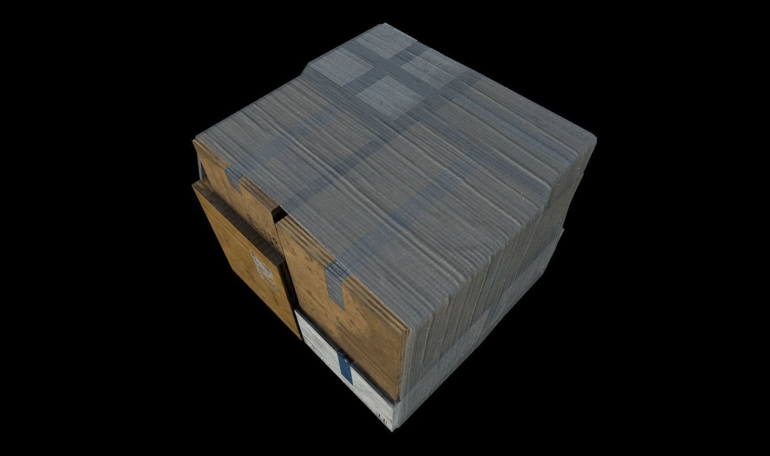 Cardboard Boxes Pack 1 Low-poly 3D model_11