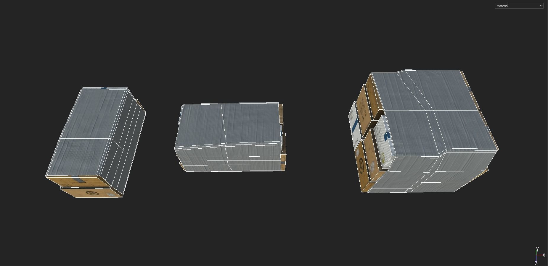 Cardboard Boxes Pack 1 Low-poly 3D model_16