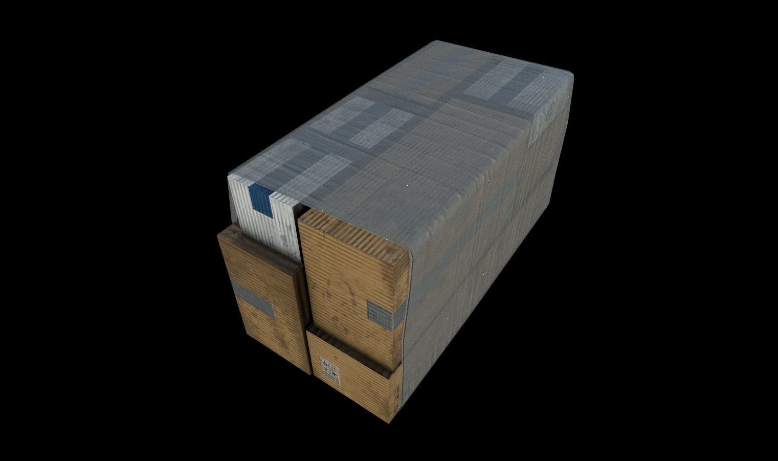 Cardboard Boxes Pack 1 Low-poly 3D model_10