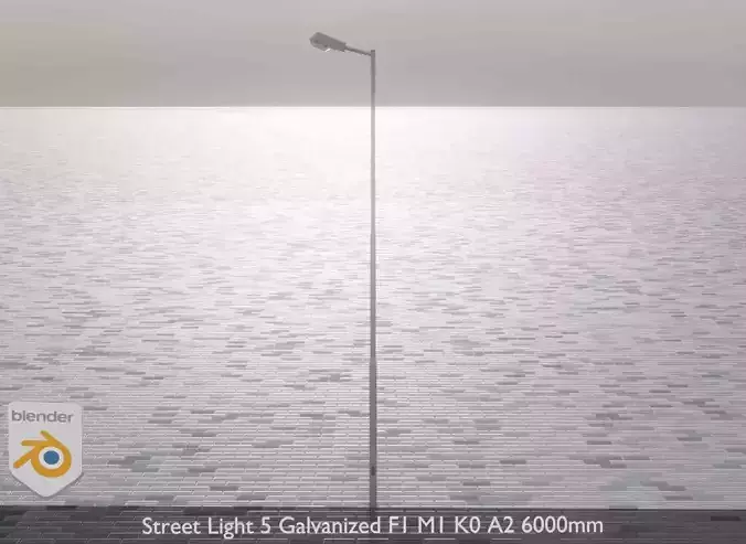 Street Light 5 Galvanized F1 M1 K0 A2 6000mm 