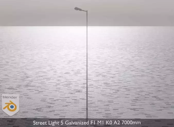 Street Light 5 Galvanized F1 M1 K0 A2 7000mm 