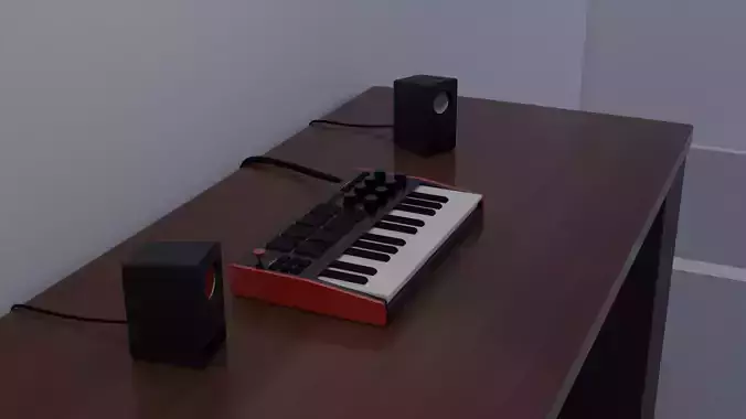 Akai MPK Mini Model Free 3D model