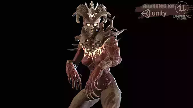 DemonBoss4 Low-poly 3D model