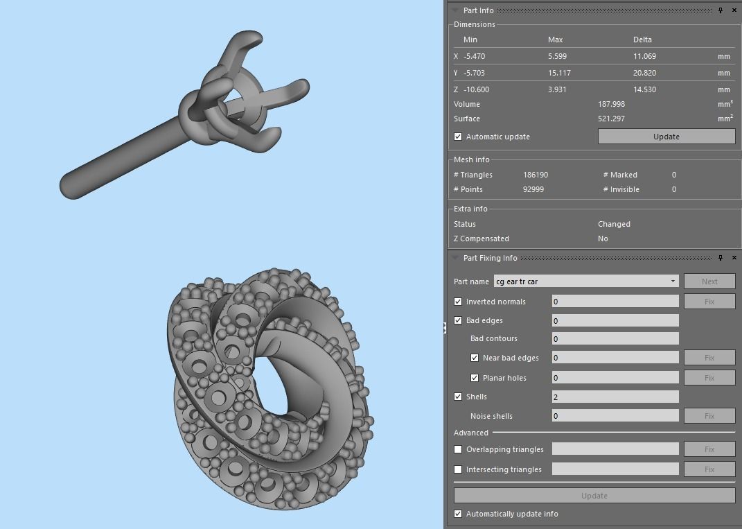 Infinity Ruban Studs 3D print model_5