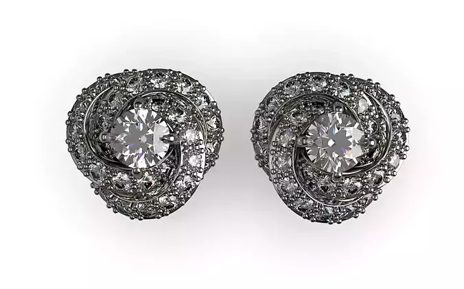 Infinity Ruban Studs 3D print model