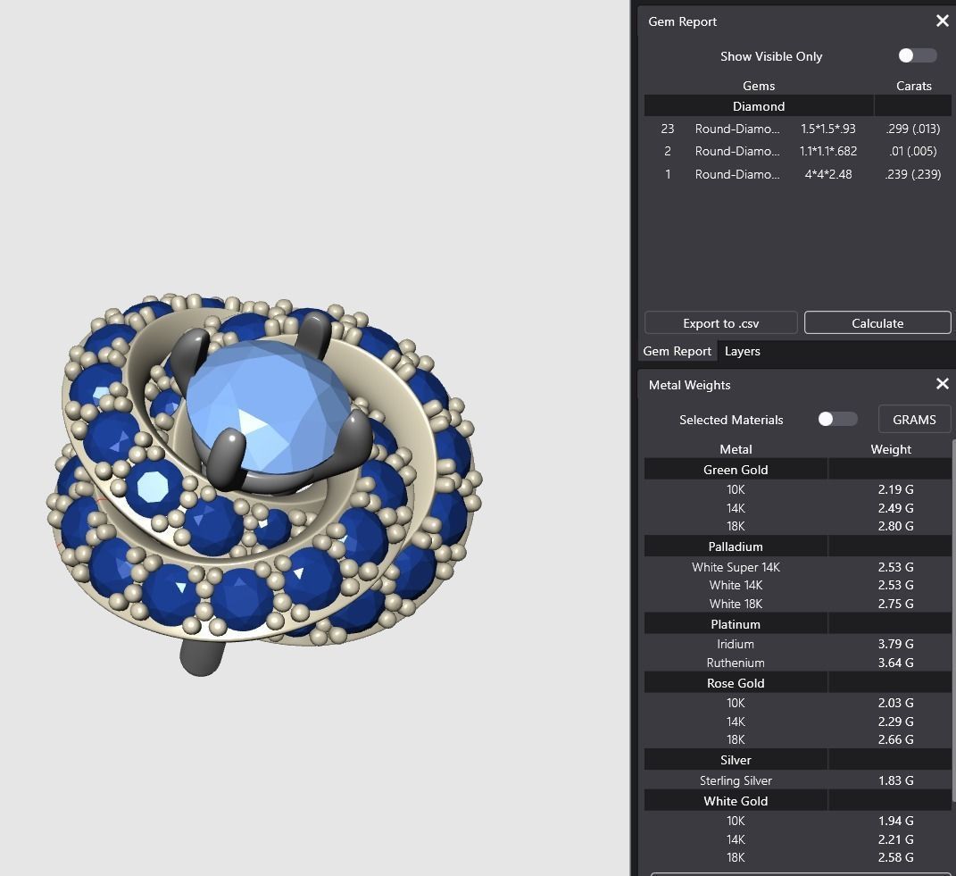 Infinity Ruban Studs 3D print model_3