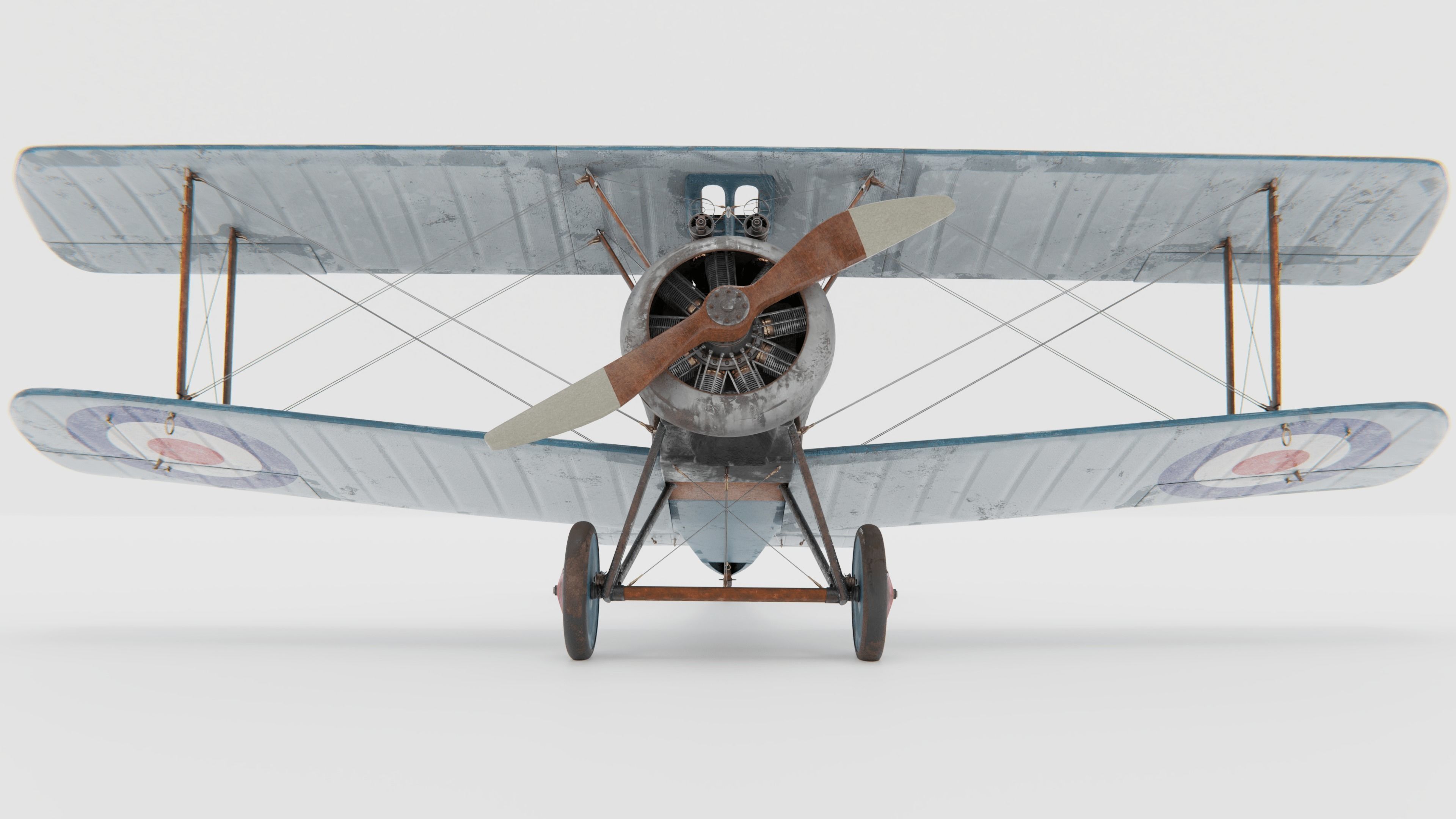 Sopwith Camel Biplane 1917-1920 3D model_3