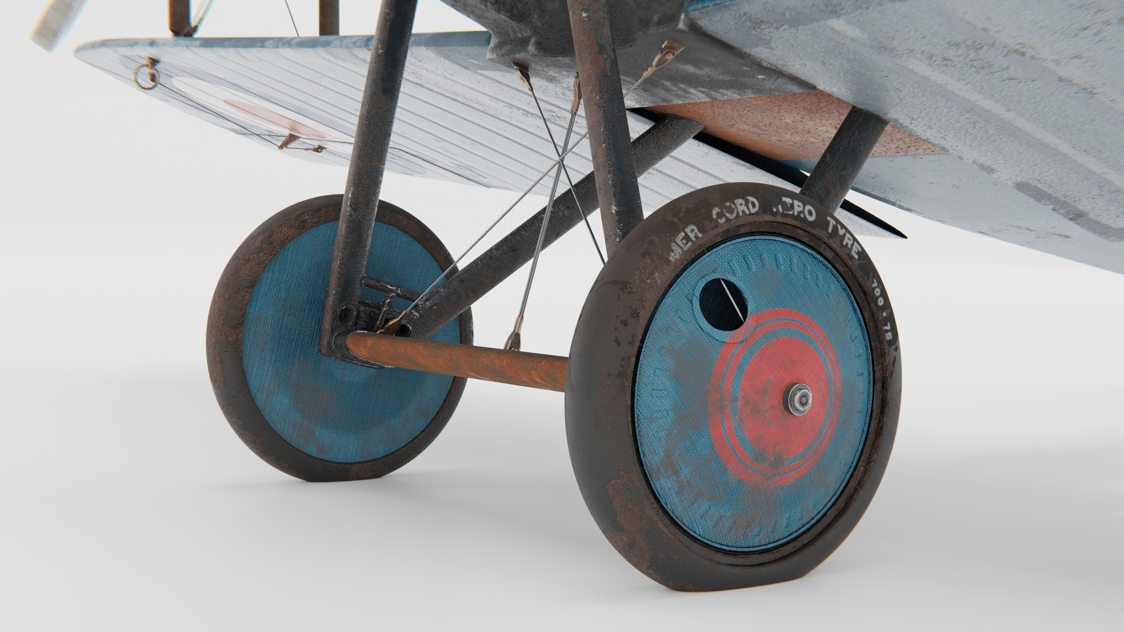 Sopwith Camel Biplane 1917-1920 3D model_4