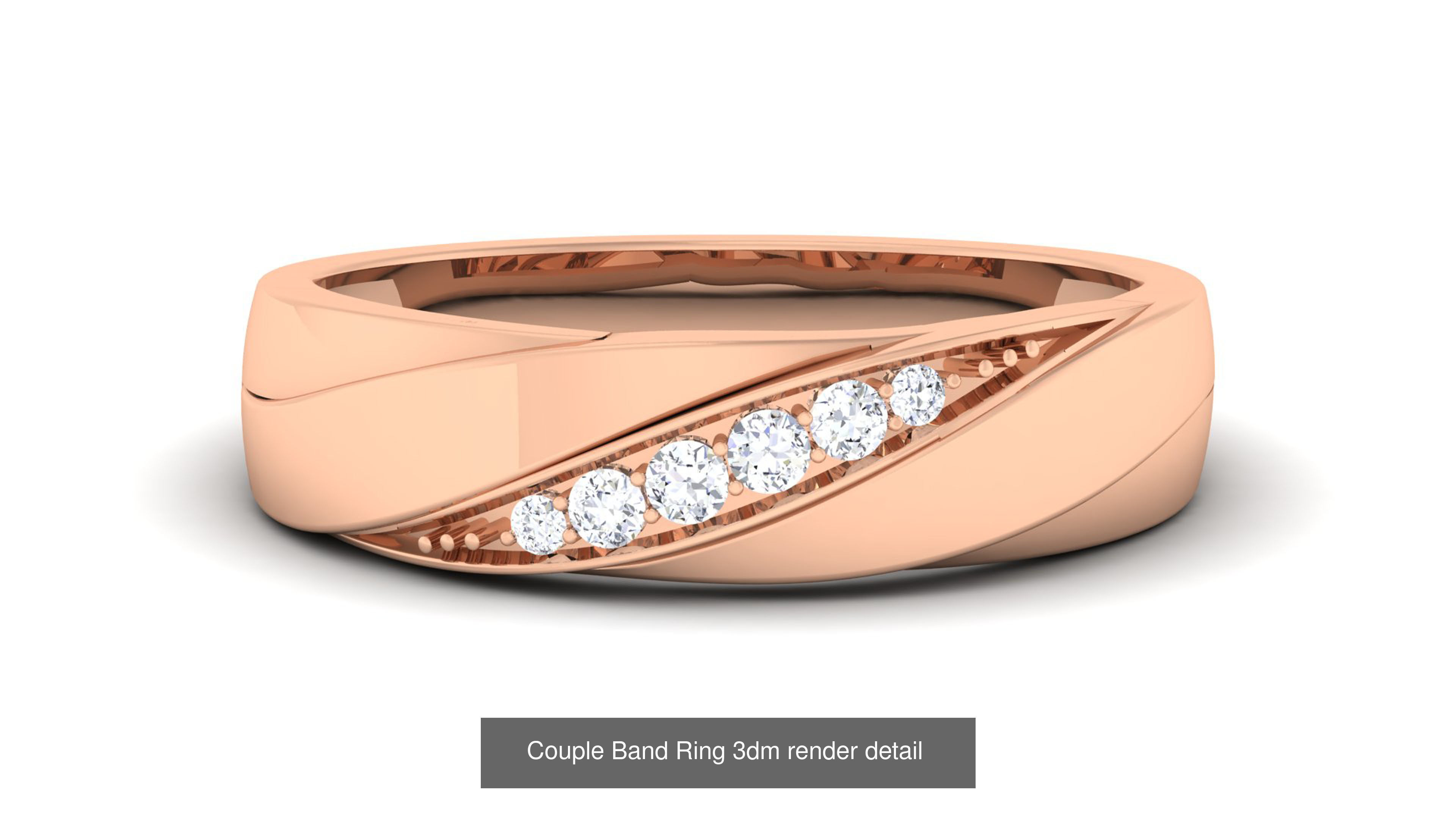 83 Couple Band Ring 3dm render detail  3D Model Collection_71