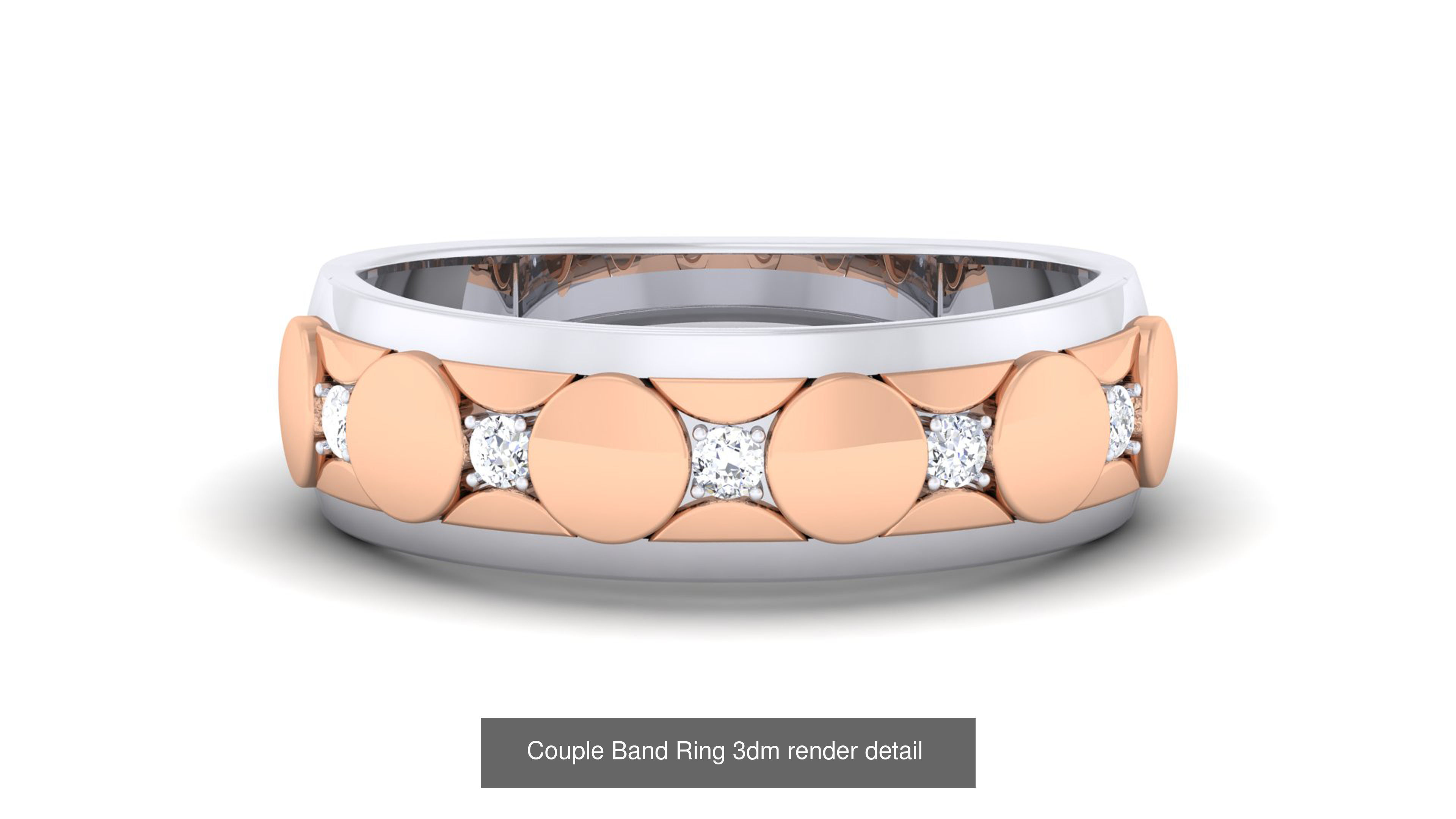 83 Couple Band Ring 3dm render detail  3D Model Collection_54