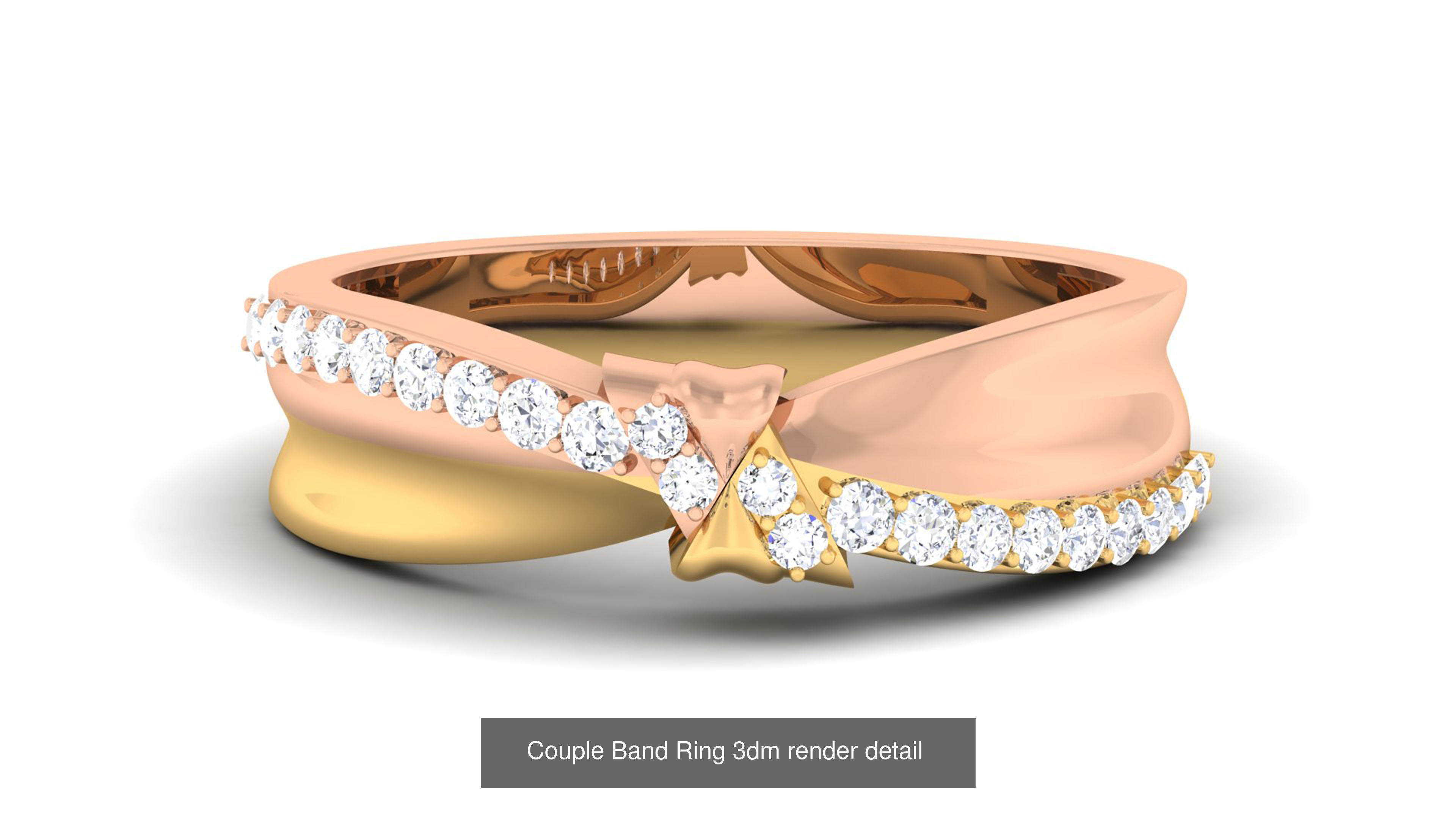 83 Couple Band Ring 3dm render detail  3D Model Collection_40