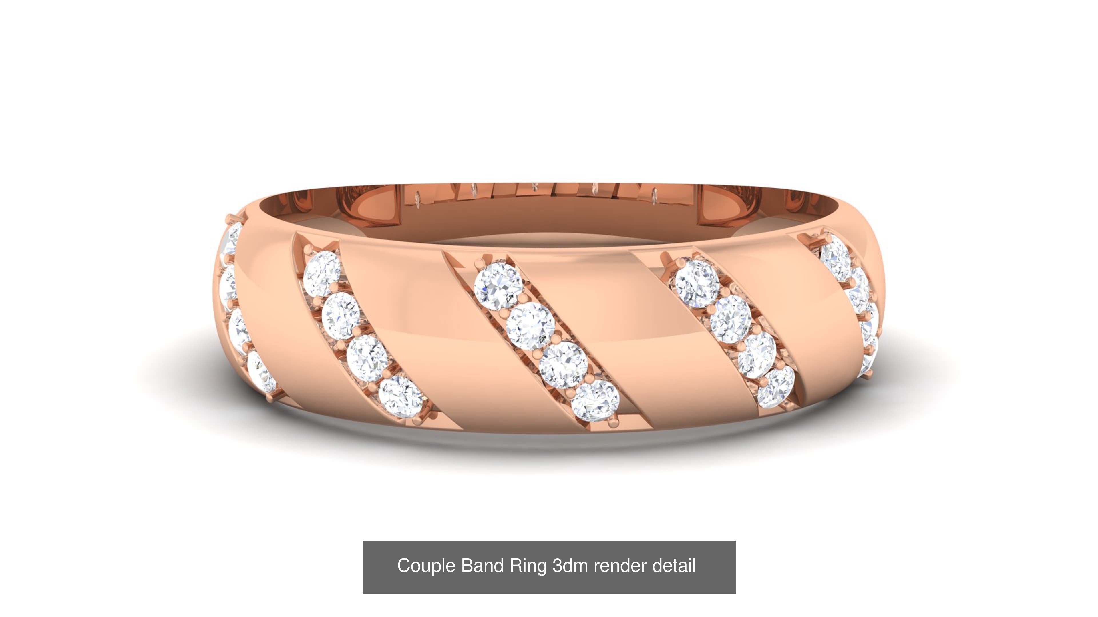 83 Couple Band Ring 3dm render detail  3D Model Collection_69