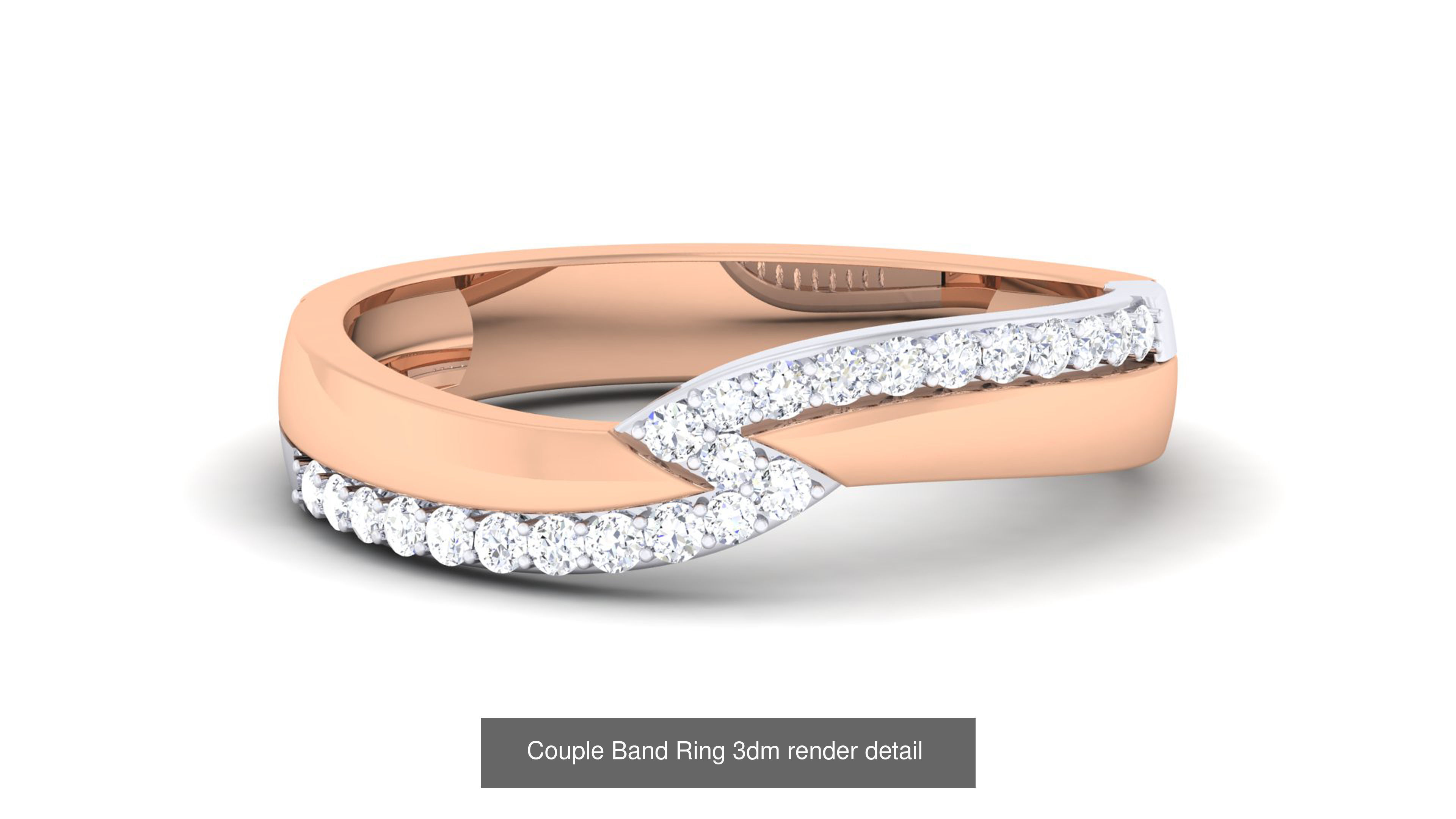 83 Couple Band Ring 3dm render detail  3D Model Collection_36