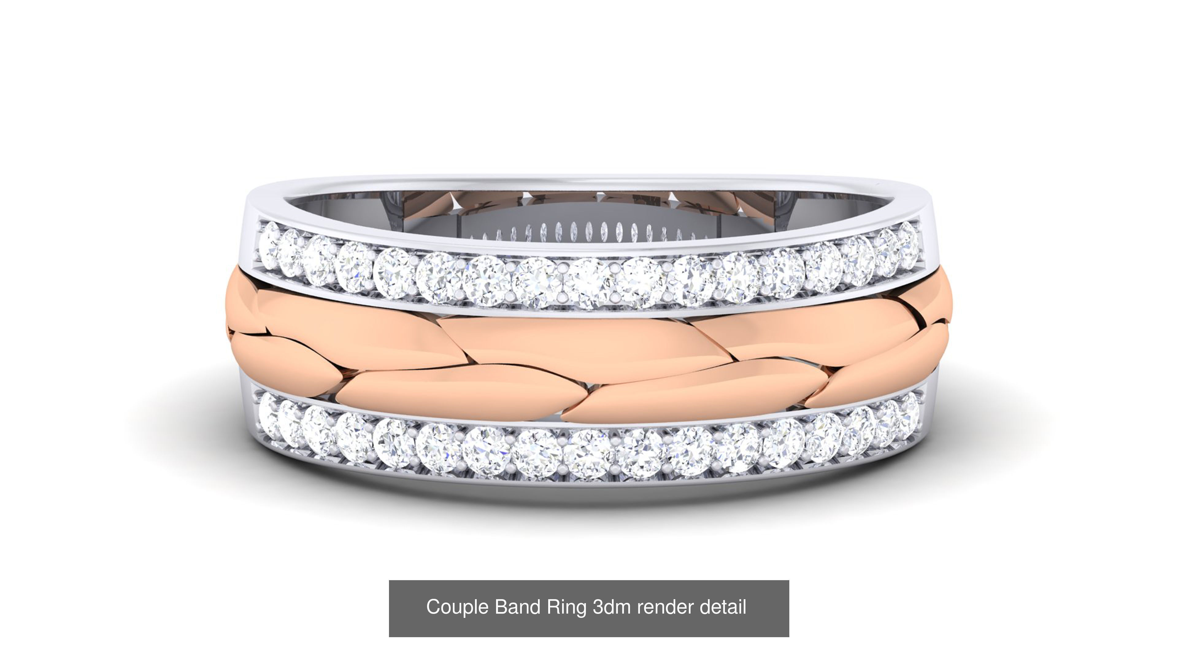 83 Couple Band Ring 3dm render detail  3D Model Collection_64