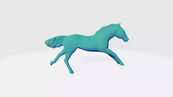 Horse in Galloping pose I Ready for 3d print model