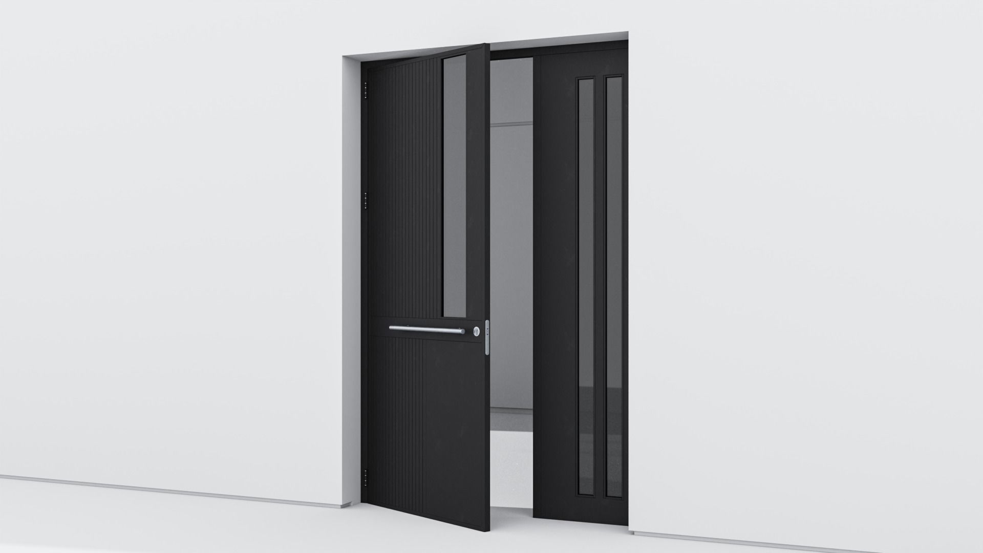 Aluminium door 241 3D model_2