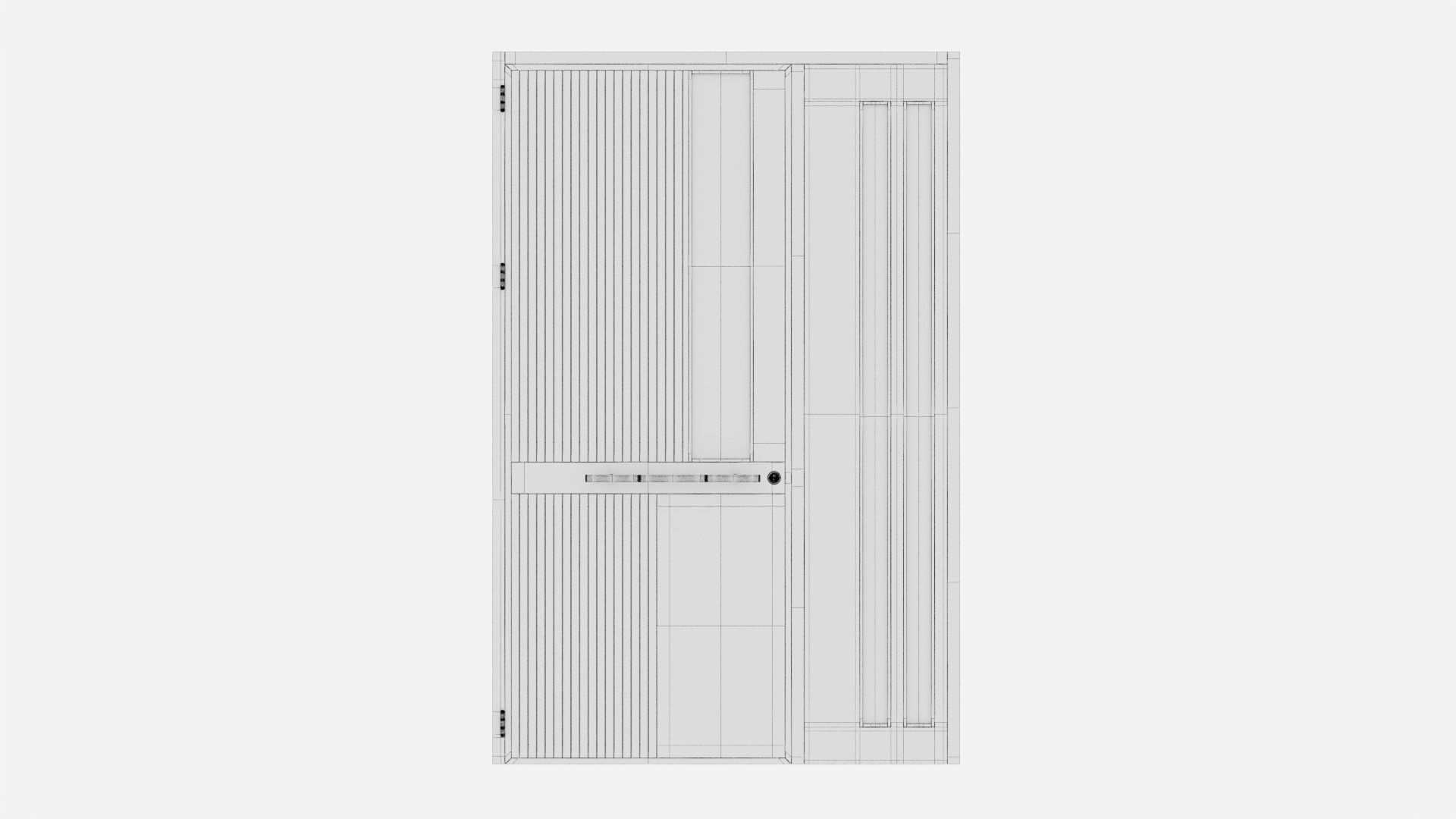 Aluminium door 241 3D model_6