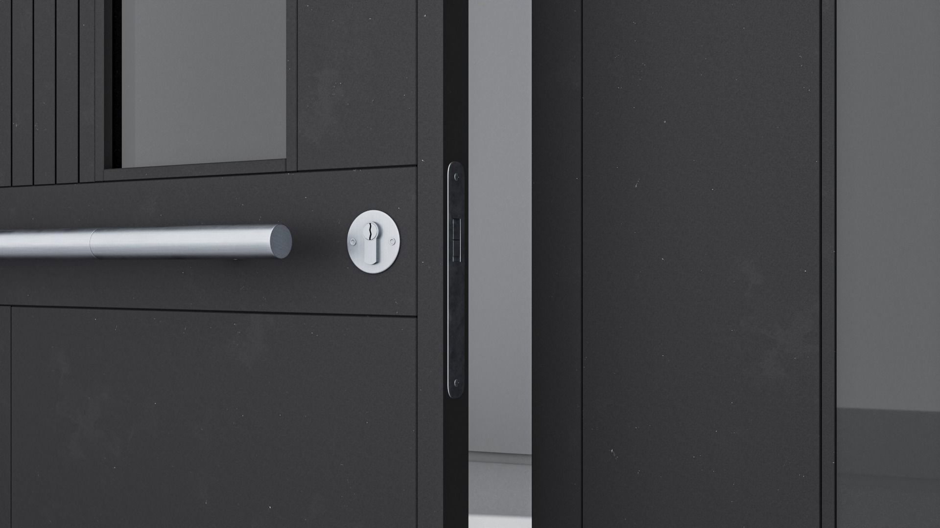 Aluminium door 241 3D model_4