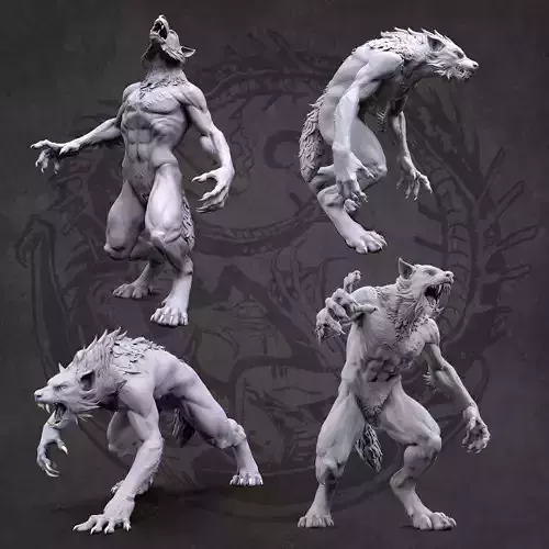 werewolf pack 3D print model