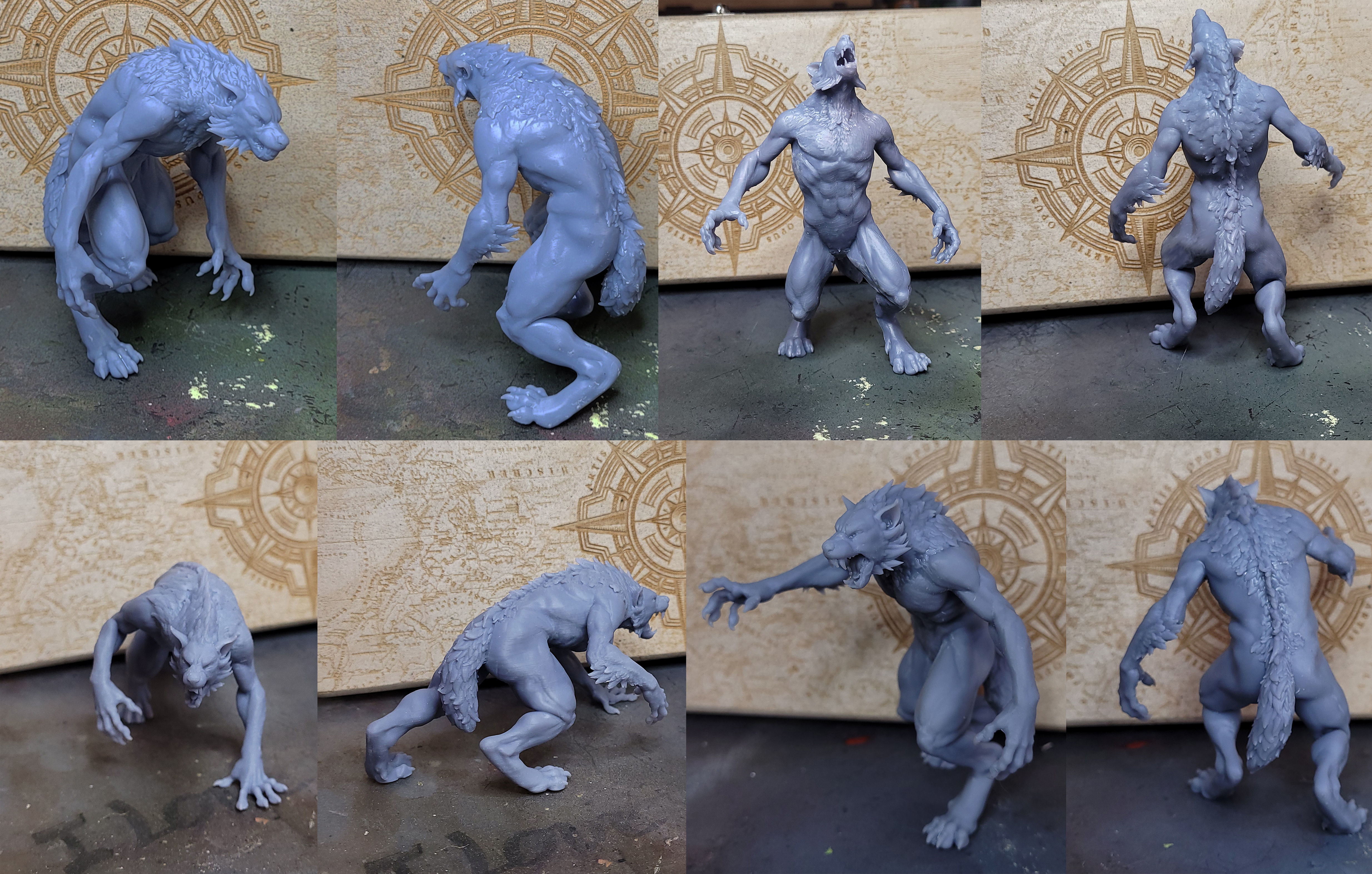 werewolf pack 3D print model_1