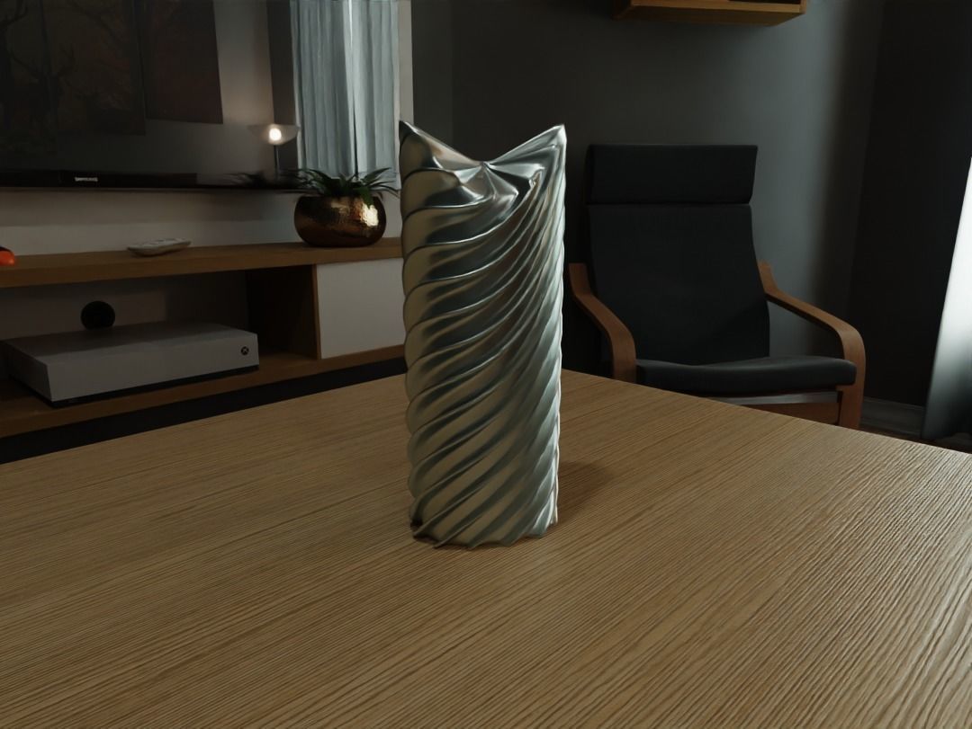 Modern Tabletop Sculpture Decor Low-poly 3D model_1