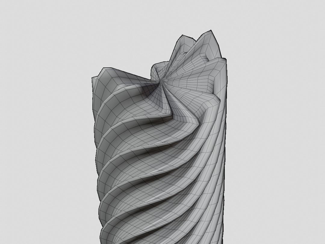 Modern Tabletop Sculpture Decor Low-poly 3D model_6