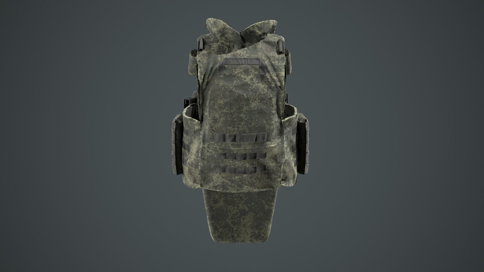 Russian 6B45 Ratnik Plate Carrier Vest Low-poly 3D model_7