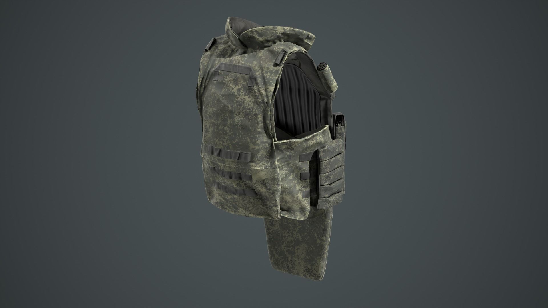 Russian 6B45 Ratnik Plate Carrier Vest Low-poly 3D model_6