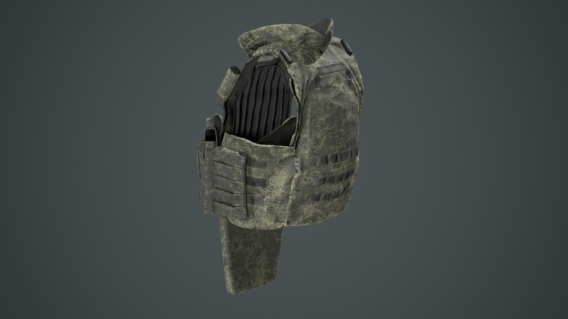 Russian 6B45 Ratnik Plate Carrier Vest Low-poly 3D model_8