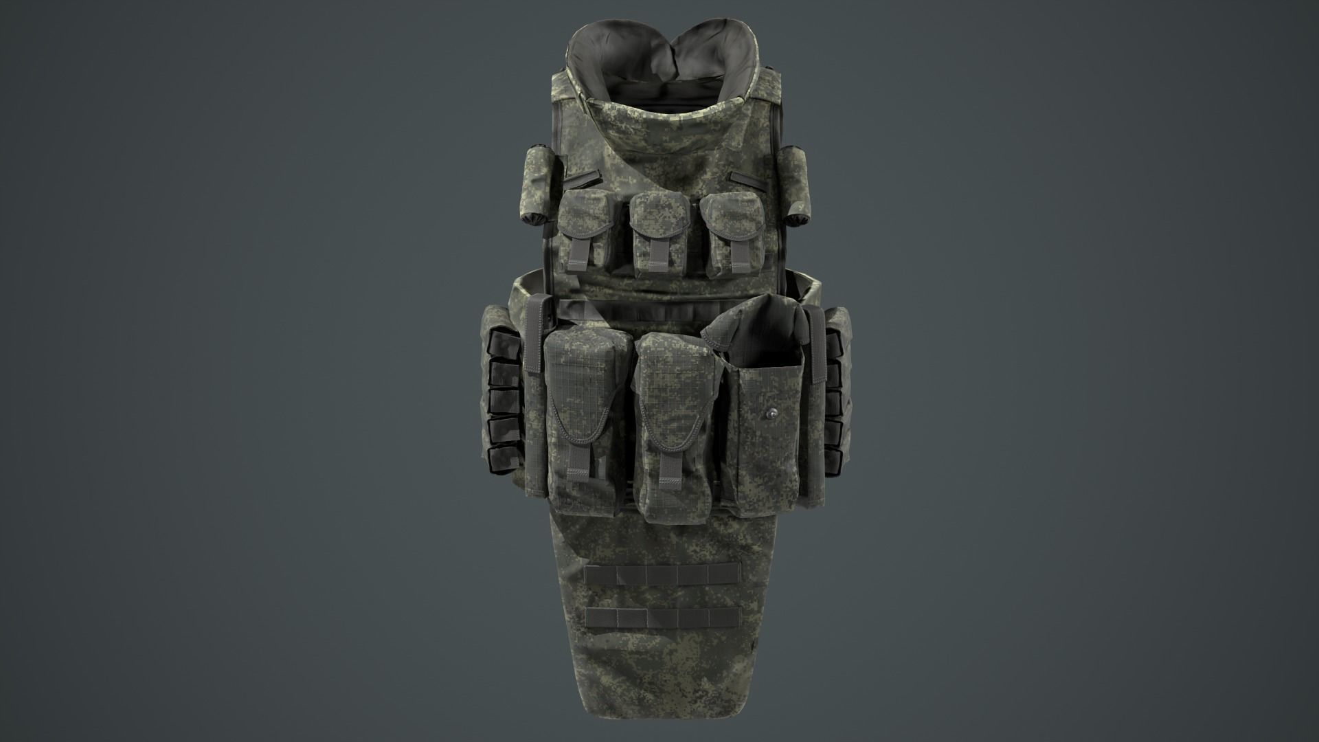 Russian 6B45 Ratnik Plate Carrier Vest Low-poly 3D model_3