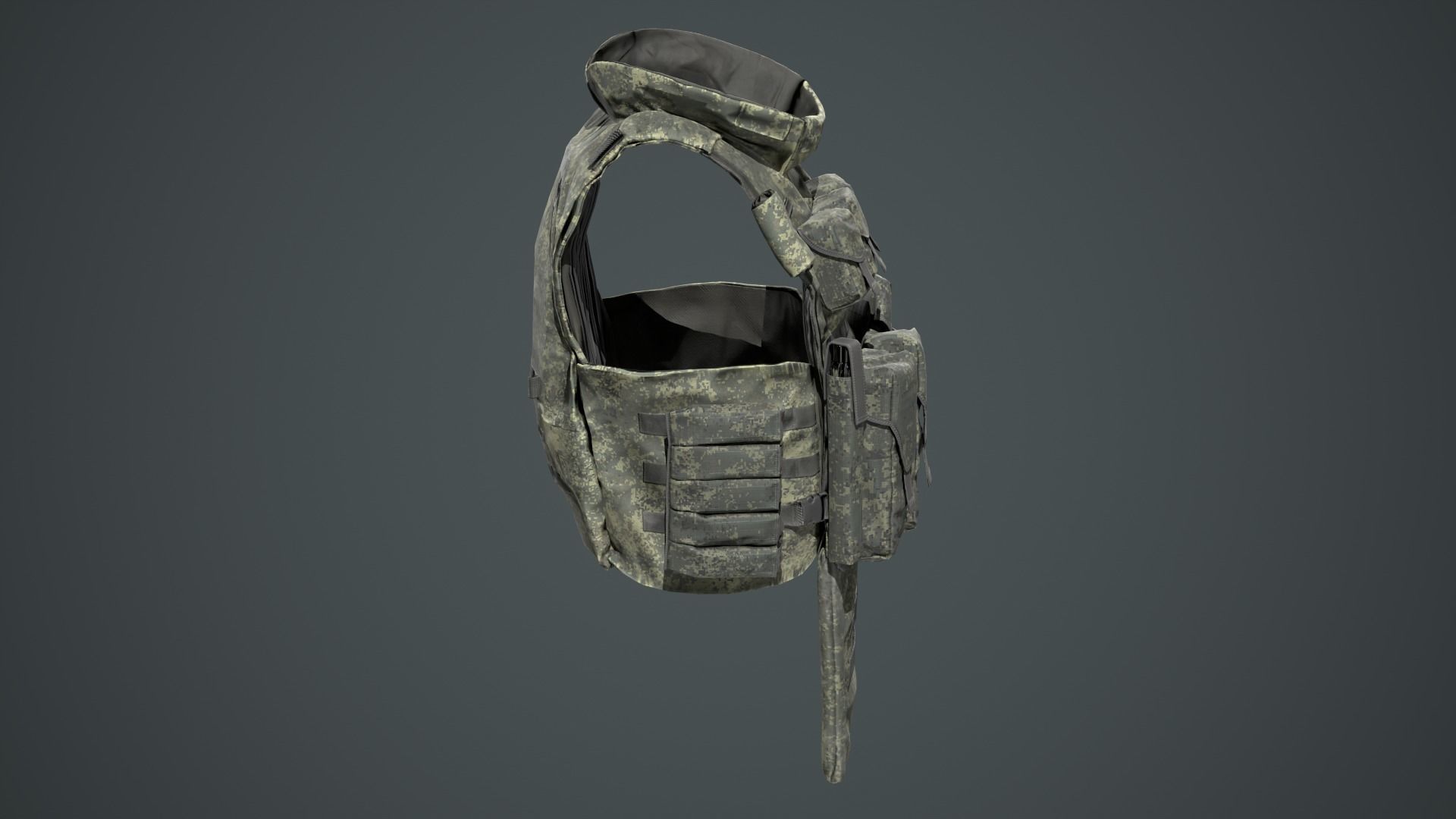 Russian 6B45 Ratnik Plate Carrier Vest Low-poly 3D model_5