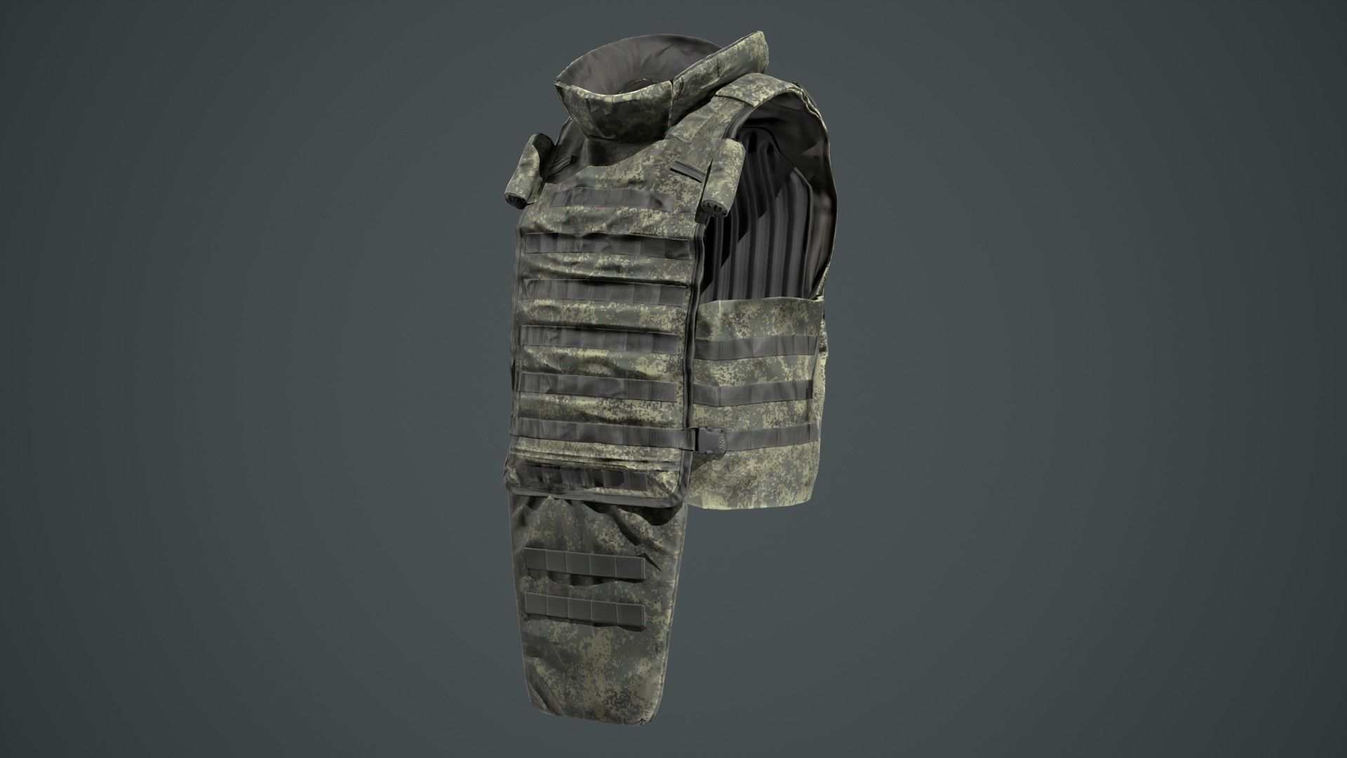 Russian 6B45 Ratnik Plate Carrier Vest Low-poly 3D model_16
